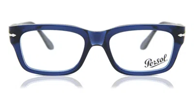 Persol Po3301v 181 Men's Glasses Blue Size 54 - Free Lenses - Blue Light Block Available