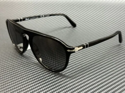 Pre-owned Persol Po3302s 95 M3 Black Grey Gradient Polarized Unisex 55 Mm Sunglasses In Gray