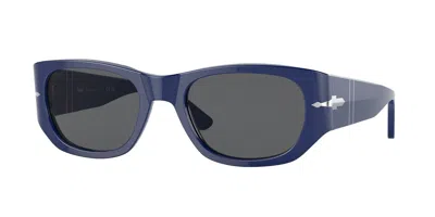 Persol Po3307s 1170b1 Men's Sunglasses Blue Size 52 In Black