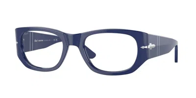 Persol Po3307s 1170gg Men's Glasses Blue Size 52 - Free Lenses - Blue Light Block Available