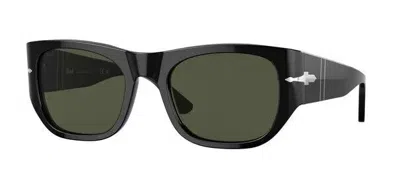 Pre-owned Persol Po3308s 95 31 Black Green 51 Mm Unisex Sunglasses