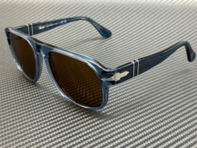 Pre-owned Persol Po3310s 121833 Transparent Navy Brown Unisex 54 Mm Sunglasses