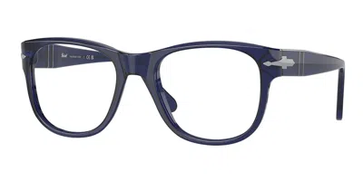 Persol Po3312v 181 Men's Glasses Blue Size 52 - Free Lenses - Blue Light Block Available In Gray