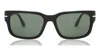 Persol Rectangular Frame Sunglasses In Black