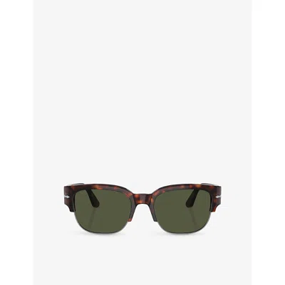 Persol Po3319s Square-frame Tortoiseshell Acetate Sunglasses In Brown
