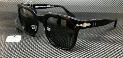Pre-owned Persol Po3323s 95 58 Black Green Polarized 53 Mm Unisex Sunglasses