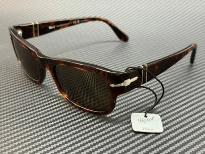 Pre-owned Persol Po3326s 24 57 Brown Havana Polarized Men's 54 Mm Sunglasses