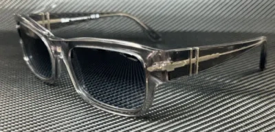 Pre-owned Persol Po3326s 309 Q8 Transparent Grey Men's 57 Mm Sunglasses In Blue