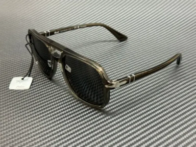 Pre-owned Persol Po3328s 110348 Smoke Black Polarized 55 Mm Sunglasses