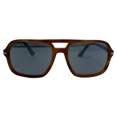 Pre-owned Persol Po3328s Aviator Sunglasses In Brown Acetate