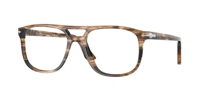 Persol Po3329v Greta 1236 Occhiali Da Vista Marroni Per Uomo (solo Montatura)