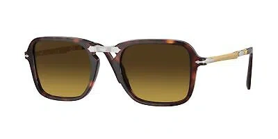 Pre-owned Persol Po3330s 24 85 Havana Gradient Brown 51 Mm Unisex Sunglasses