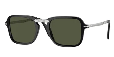 Persol Po3330s 95/31 Men's Sunglasses Black Size 54 In Green