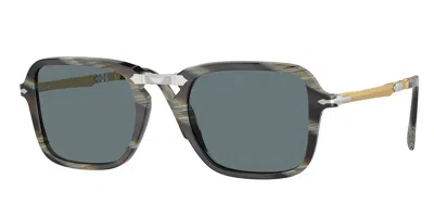 Persol Po3330s Polarized 12003r Men's Sunglasses Green Size 54 In Blue