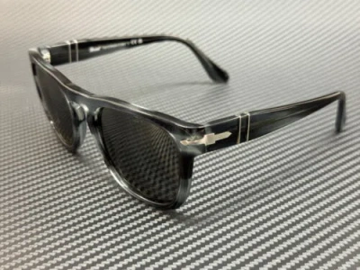 Pre-owned Persol Po3333s 1192b1 Striped Grey Men's 51 Mm Sunglasses In Gray