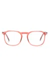 Persol Po3337v Round-frame Transparent Glasses In Rot