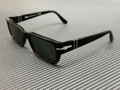 Pre-owned Persol Po3347s 95 31 Black Green Unisex 58 Mm Sunglasses
