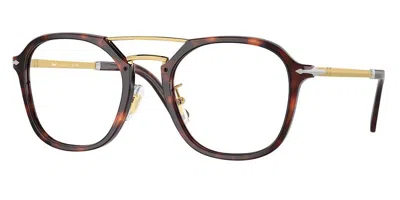 PERSOL PO3352V 24 MEN'S GLASSES TORTOISESHELL SIZE 51 - FREE LENSES - BLUE LIGHT BLOCK AVAILABLE