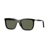 Persol 53mm Polarized Rectangular Sunglasses In Nero