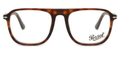 Persol Po3359v Jacques Men's Glasses, Tortoiseshell, Size 53 In Brown