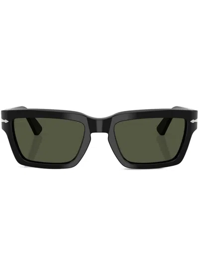Persol Rectangular Frame Sunglasses In Green