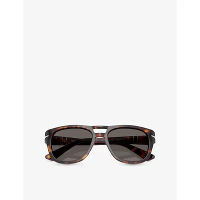 Persol Po3366s Square-frame Acetate Sunglasses In Brown