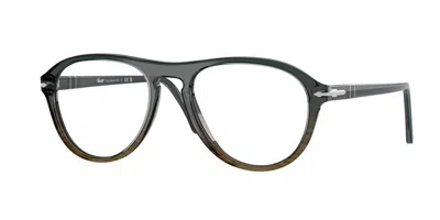 Persol Po3371v Lynn 1012 Men's Glasses Grey Size 53 - Free Lenses - Blue Light Block Available In Striped Green,grey