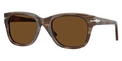 Persol Po3372s Polarized 120857 Men's Sunglasses Brown Size 53