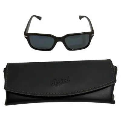 Pre-owned Persol Po3378s Loris Oval Frame Tortoiseshell Sunglasses In Brown Acetate In Black