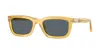 Persol 53mm Rectangular Sunglasses In Gold