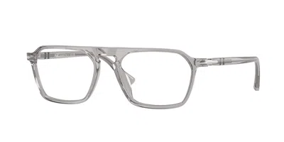 Persol Po3402v 309 Men's Glasses Clear Size 52 - Free Lenses - Blue Light Block Available In Transparent Grey
