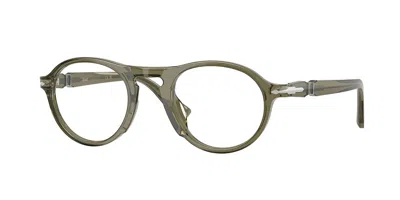 Persol Po3410v Alba 1142 Men's Glasses Green Size 47 - Free Lenses - Blue Light Block Available In Olive Green