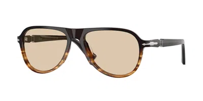 Persol Po3411v 1026 Men's Sunglasses Brown Size 55 In Striped Faded Brown