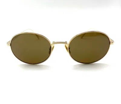 Pre-owned Persol Po5001st Sunglasses 800057 Gold/brown Polarized Lens 51mm