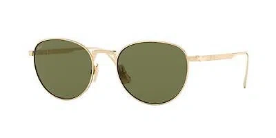 Pre-owned Persol Po5002st 80004e Phantos Gold Green 51 Mm Men's Sunglasses