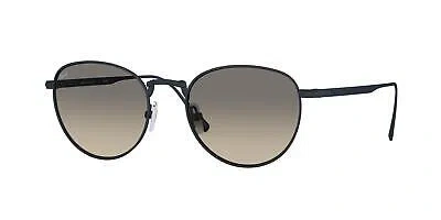 Pre-owned Persol Po5002st 800232 Phantos Brushed Navy Gradient Grey 51 Mm Men's Sunglasses In Gray