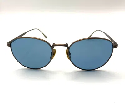 Pre-owned Persol Po5002st Sunglasses 8003p1 Bronze/light Blue Polarized Lens 51mm