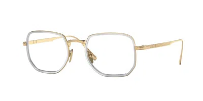 Persol Po5006vt 8005 Men's Glasses Gold Size 45 - Free Lenses - Blue Light Block Available In Gold Silver