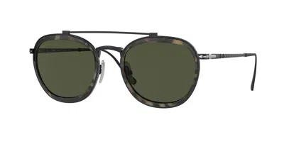 Persol Po5008st 801531 Men's Sunglasses Black Size 49 In Green
