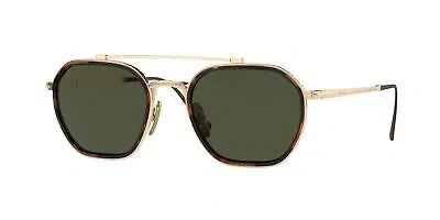 Pre-owned Persol Po5010st 801331 Pillow Gold Green 49 Mm Unisex Sunglasses