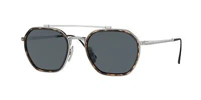 Pre-owned Persol Po5010st 8014r5 Pillow Silver Blue 49 Mm Unisex Sunglasses