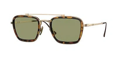 Pre-owned Persol Po5012st 801358 Pillow Gold Green Polar 49 Mm Unisex Sunglasses