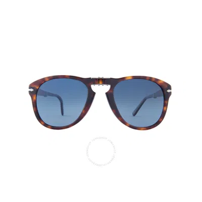 Persol Polarized Blue Gradient Pilot Folding Men's Sunglasses Po0714 24s3 54 In Tortoise/blue