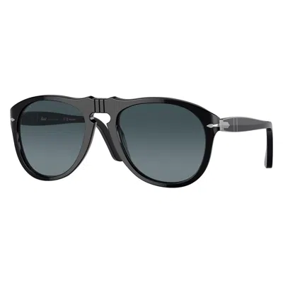 Persol Polarized Blue Gradient Pilot Men's Sunglasses Po0649 95/s3 54 In Black