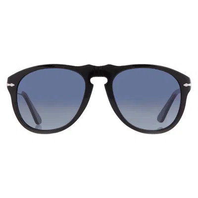 Persol Polarized Blue Gradient Pilot Men's Sunglasses Po0649 95/s3 56 In Black