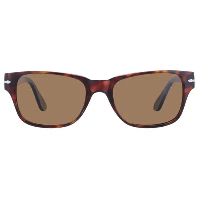 Persol Polarized Brown Rectangular Men's Sunglasses Po3288s 24/57 55