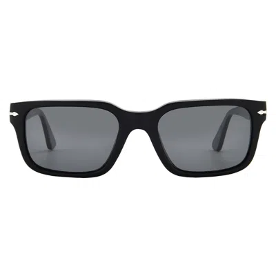Persol Polarized Dark Grey Rectangular Men's Sunglasses Po3272s 95/48 55 In Brown