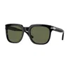 Persol Polarized Green Square Unisex Sunglasses Po3323s 95/58 53
