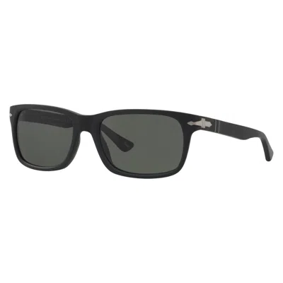 Persol Polarized Grey Rectangular Men's Sunglasses Po3048s 900058 58 In Brown