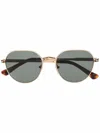 Persol Polarized Round-frame Sunglasses In Gold
